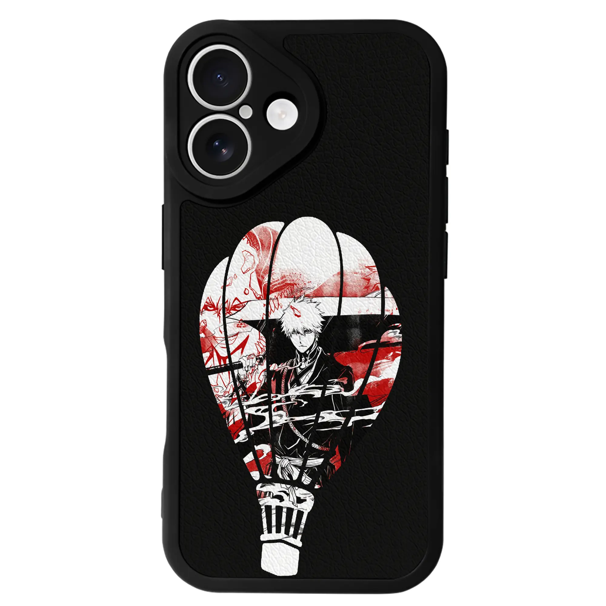 ブリーチ グッズ 黒崎 一護 - IPhone 16シリーズ対応 ・ シリコンスマホケース ・ レザー調 ・ 高精度フィット ・ 耐衝撃 ・ ワイヤレス充電対応 ・ 精密カット